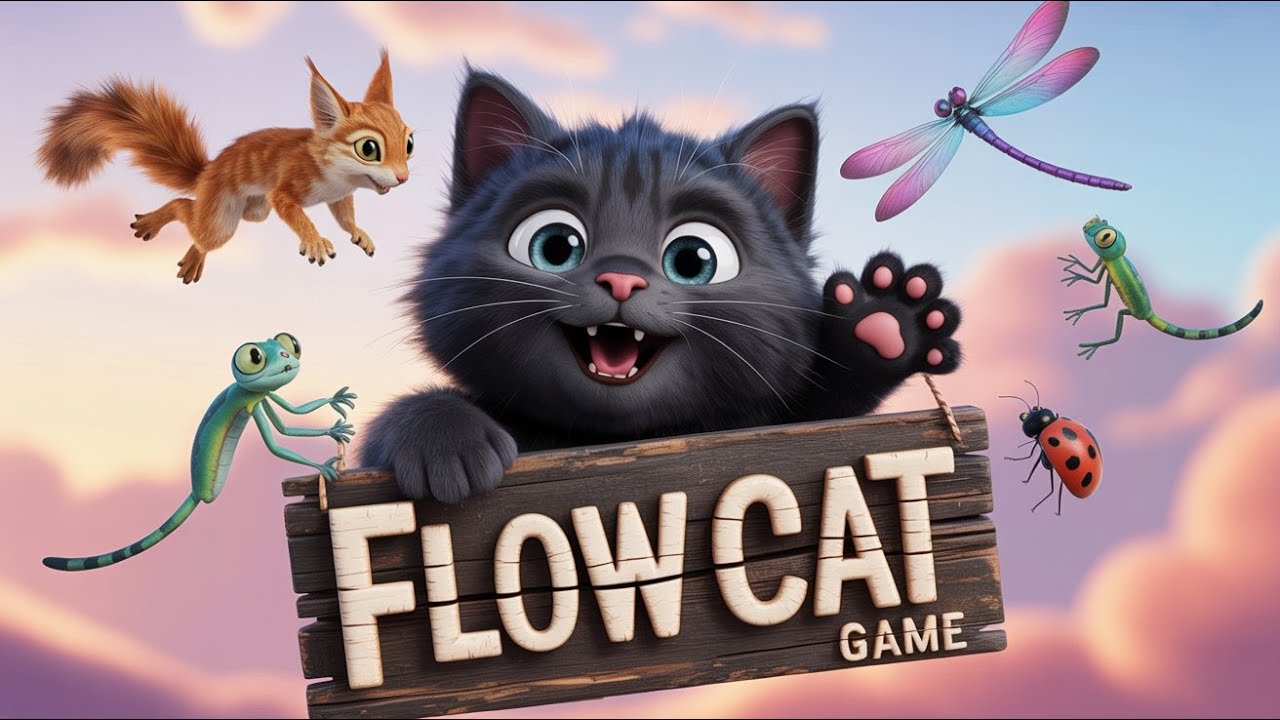 Flow Cat TV | Cat Games Garden & Playground – Playful Animals and Cat Toys ,Ball,The LIZARDS #23