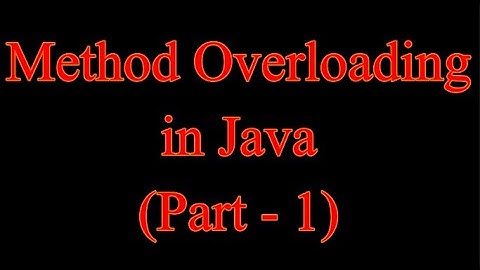 Method Overloading in Java | Compile Time Polymorphism In Java | Static Polymorphism in Java