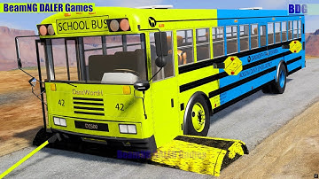 Cars vs Massive Magic Color Speed Bumps – BeamNG.Drive - Beamng DALER Games #836