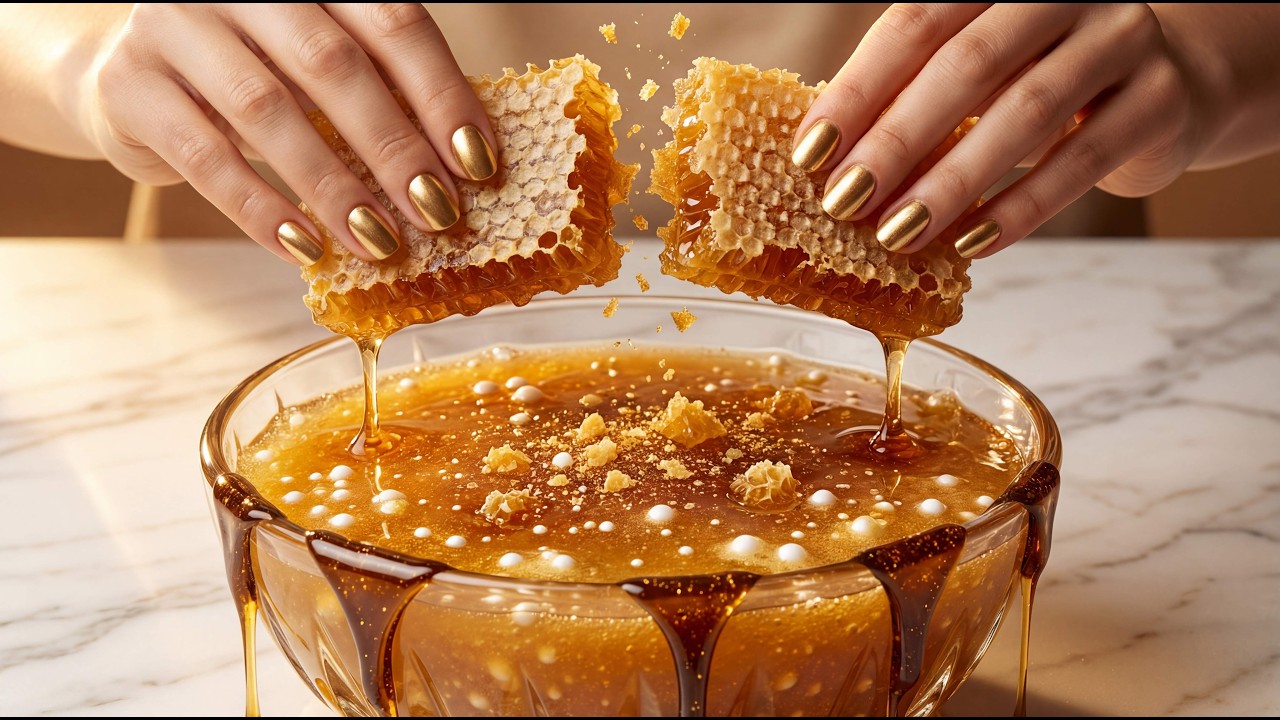 Luxury Honeycomb Slime ASMR | Satisfying Golden Crunch & Drip Mixing No Talking No Music | Relaxing