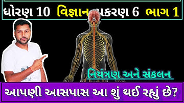 STD 10 SCIENCE CH 6 | ધોરણ 10 વિજ્ઞાન પ્રકરણ 6 | નિયંત્રણ અને સંકલન | ભાગ 1 | PART 1