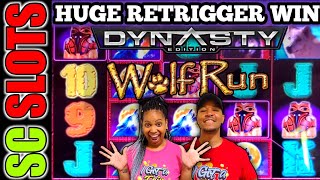Bonus Retriggers Lead To Huge Win On Wolf Run Dynasty Slot Machine!!!