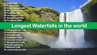 20 Longest waterfalls of the world | Top most tallest waterfalls with height and location | gk