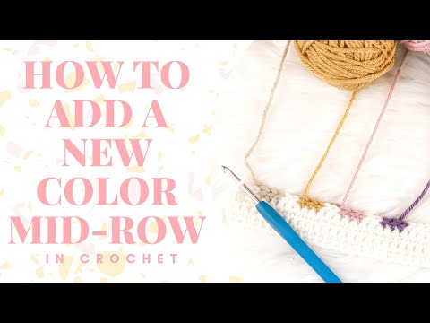 CROCHET | How to Add a New Color Mid-row in Crochet for Beginners | Crochet Tips & Help