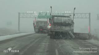 Fargo ND - Terrible Travel Conditions Spin-out on Camera Plows Shoppers