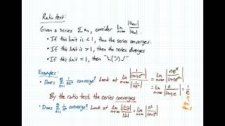 Calculus II: Ratio Test