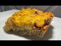 Creamy Bacon Cheeseburger Layered Casserole / Carnivore / Animal-Based Diet / Keto / Gluten-free￼