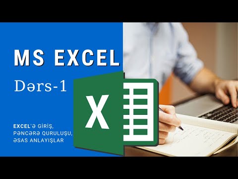 Excel Dərs-1, Pəncərə quruluşu, əsas anlayışlar