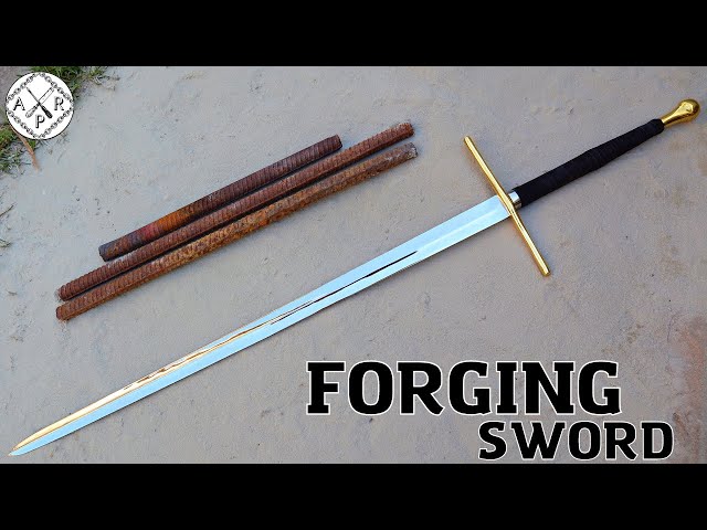 Forging a SWORD out of Rusted Iron REBAR class=