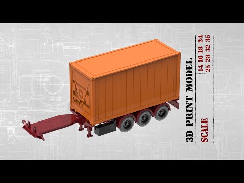 Semi Trailer frame shipping for container | STL printable