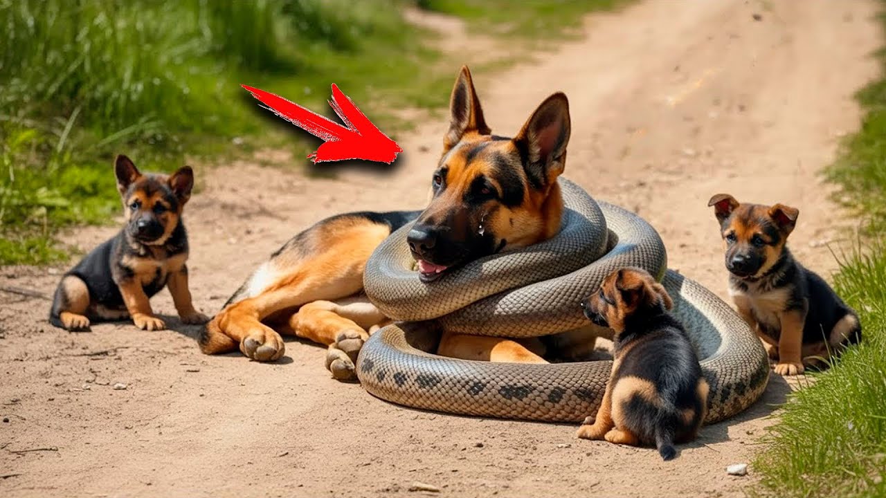 An Enormous Python Coiled Around The Dog Mother – You Won'T Believe Who ...