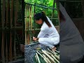 Garden Fence With Natural Bamboo White Dress Girl Fencing Garden To Protect Plant 4m Animal Shorts
