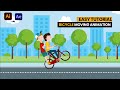 Simple bicycle moving animation in Adobe After Effects | Motion Graphics | Animation Tutorial