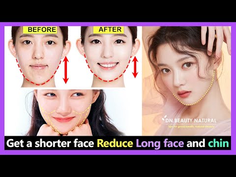 Shorten the face | Fix the long face and long chin look smaller and shorter | Chin Lift massage