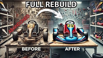 FULL REBUILD : Restoration Of An Abandoned Go Kart | Complete Process  in 10 minutes