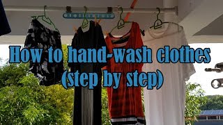 How to hand wash clothes the Filipino way