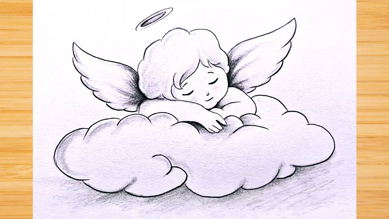 Cómo dibujar un ángel / Dibujo a lápiz simple para principiantes - thptnganamst.edu.vn
