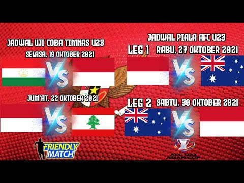 Jadwal Timnas INDONESIA U23 2021 | INDONESIA U23 VS AUSTRALIA U23 | AFC ASIAN CUP 2022