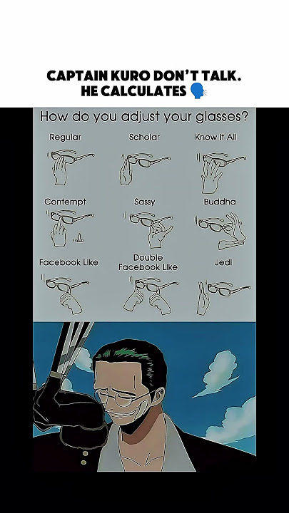 When Your Glasses Adjustment Has Haki 😤🕶️