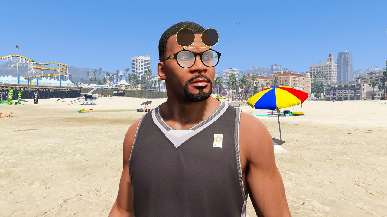 [FRANKLIN replace] 9FIVE Lane FlipUp sunglasses GTA 5 mod ГТА 5