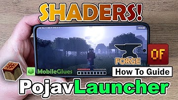 How To Use Shaders With Forge Optifine With Java Minecraft For PojavLauncher Mobile Glues