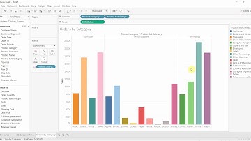 Dashboard Part 2  - Creating Two Bar Graphs - Tableau in Two Minutes
