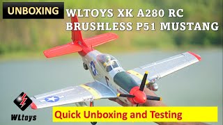 [UNBOXING] Testing on the Wltoys XK A280 RC Brushless P51 Mustang 3D6G Mode Stunt Fighter Plane