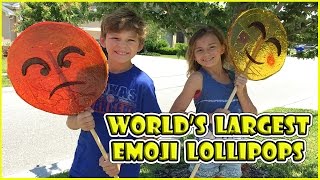 WE MAKE THE WORLD'S LARGEST EMOJI LOLLIPOPS - DIY | We Are The Davises