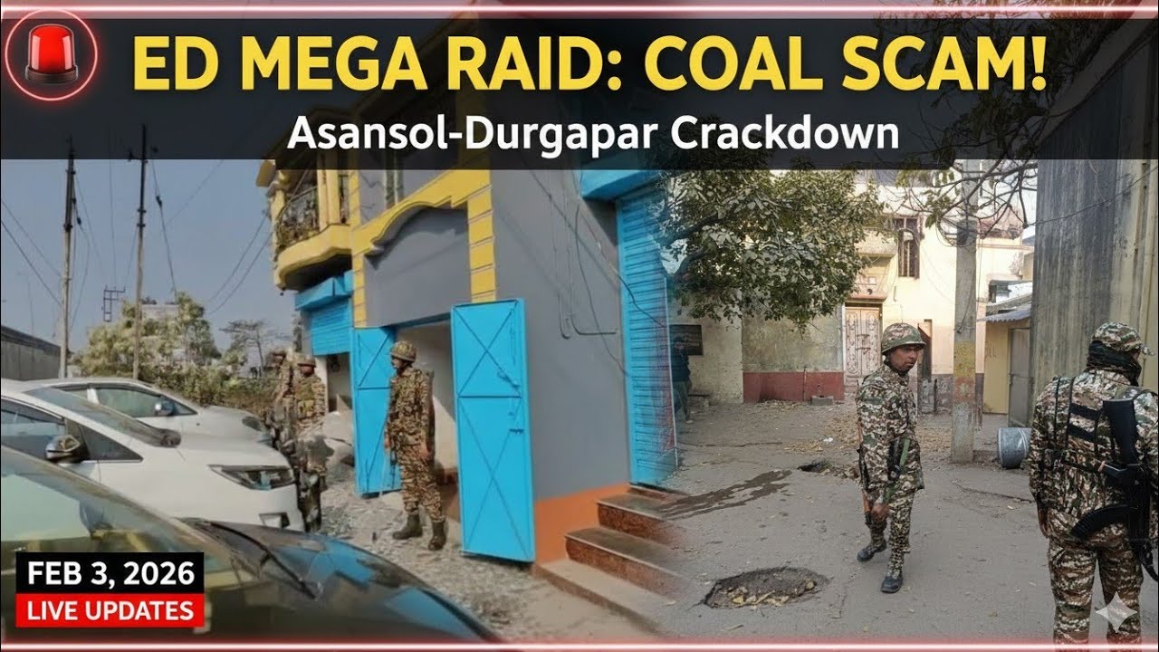 ED Raids Police OC & Businessmen in Asansol-Durgapur | Coal Smuggling & Hawala Connection Exposed