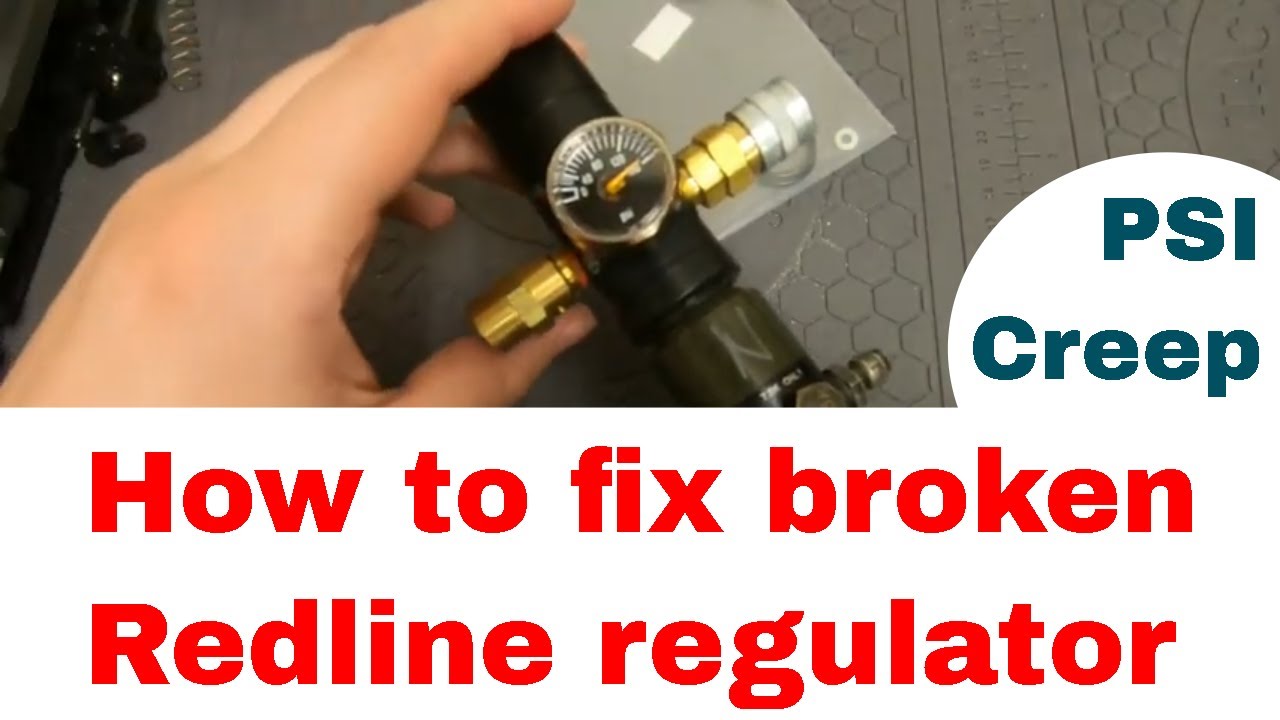 How to fix broken redline mini sfr regulator for hpa airsoft | Fix psi pressure creep | Airsoft Tech