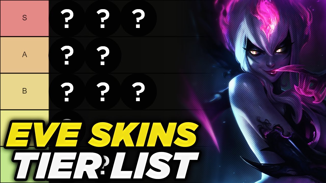 Rank 1 Evelynn's Season 12 Skin Tier List! YouTube