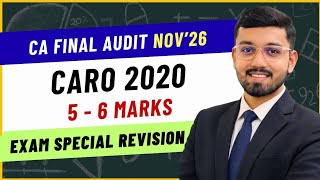 CARO 2020 | CA Final Audit Nov’26 & May’27 | Exam Special Revision | 4-6 marks