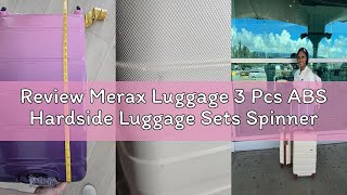 Review Merax Luggage 3 Pcs Abs Hardside Luggage Sets Spinner Wheels Suitcases