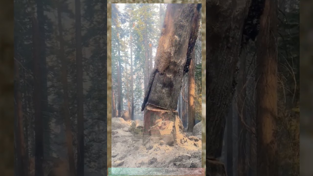Cutting Down a Large Dead Tree cutting trees in the Forest