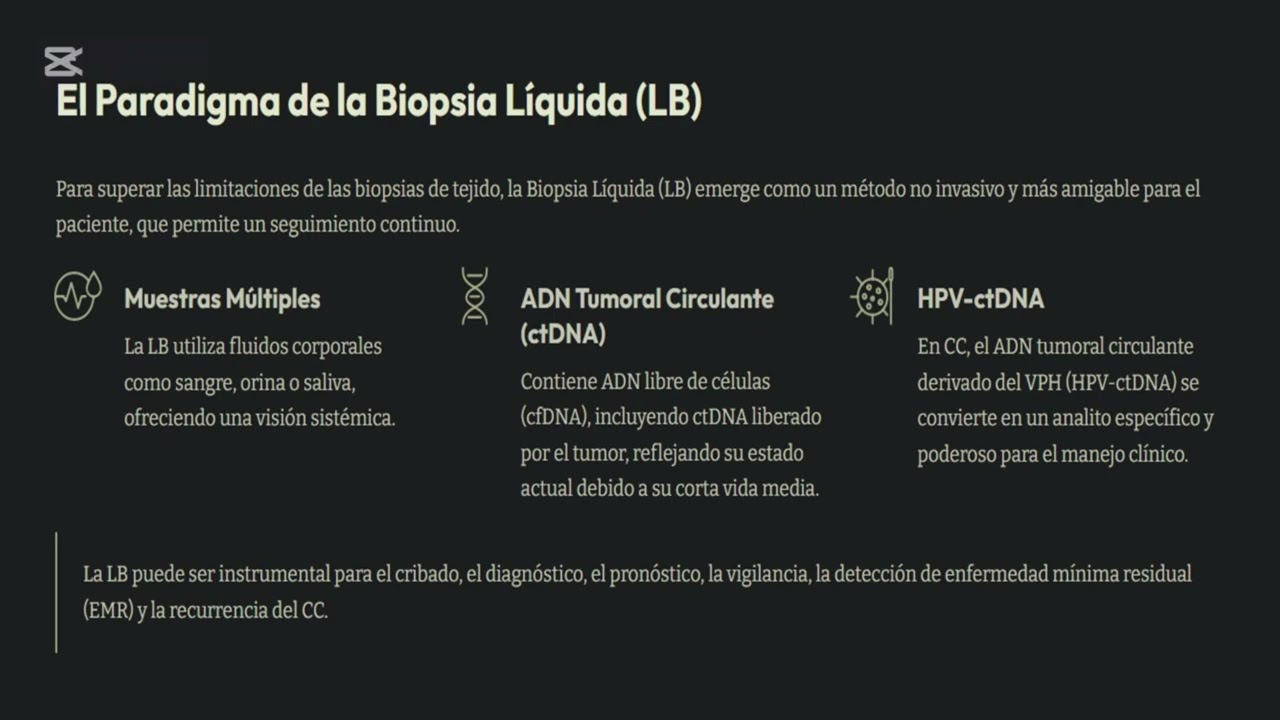 Pefil genético del cancer de cuello uterino a través del ADN tumoral circulante