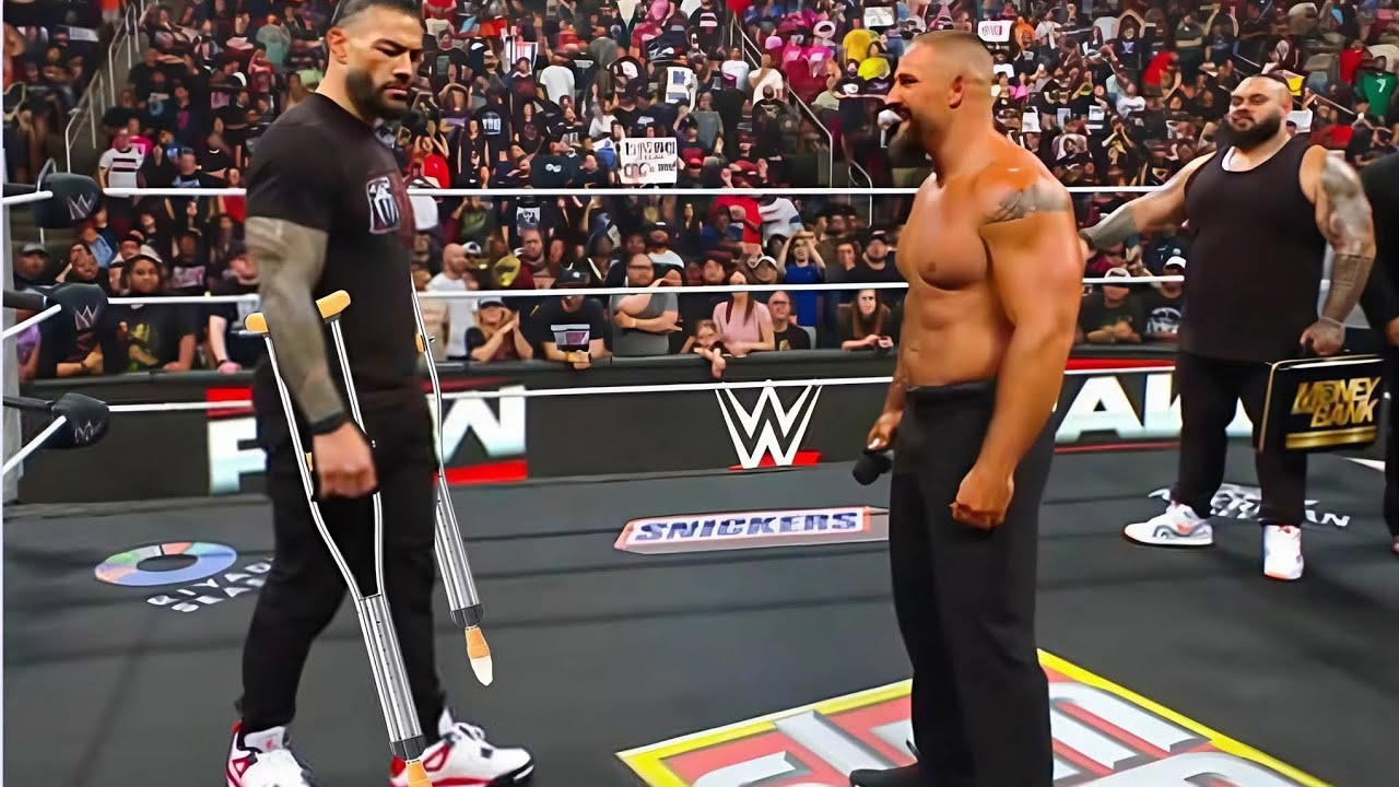Roman Reigns injury recover in Attack Brown Breaker WWE Raw highlight