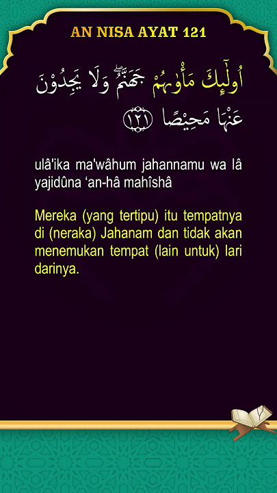 An Nisa ayat 121 #quranreading #quotes #storywa #tilawatquran #suratannisa
