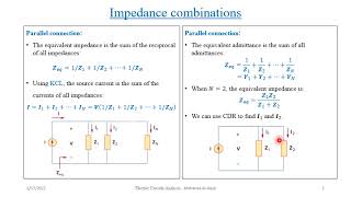Circuit elements 18.9: impedance combinations