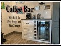 DIY Coffee Bar with Built-In Beer Fridge and Wine Storage