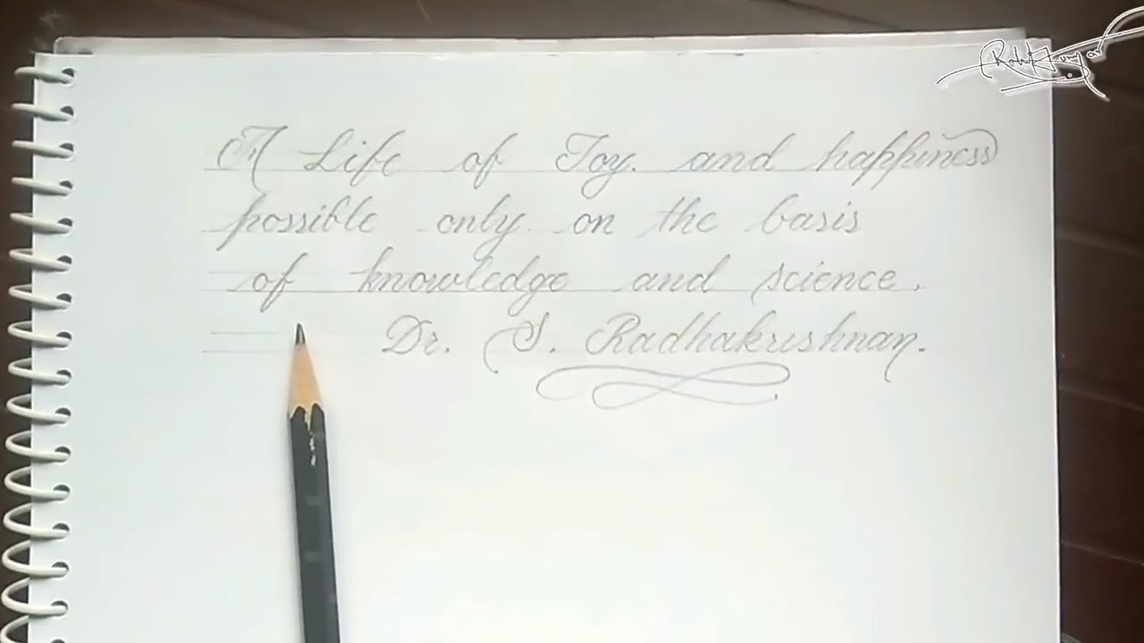 Beautiful neat and good handwriting with pencil | Fabulous Cursive ...
