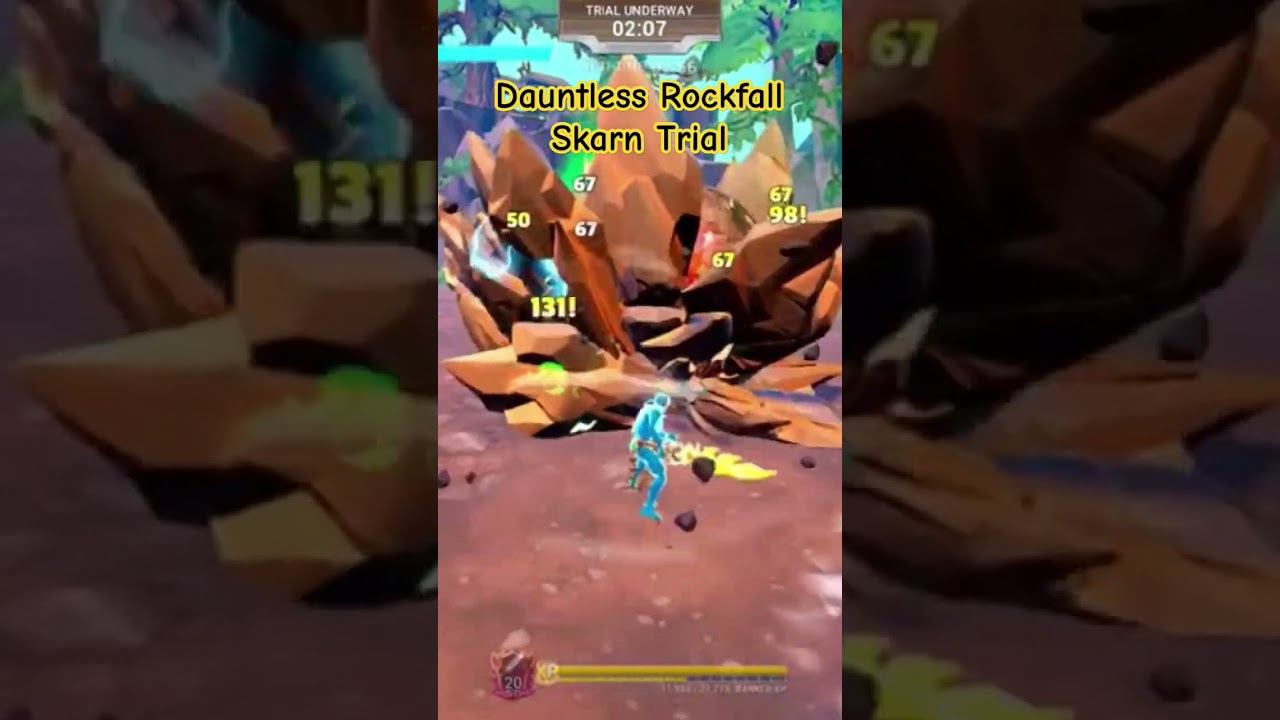 The Easiest Rockfall Skarn Dauntless Trial - Solo Sword Build