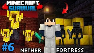 MINECRAFT NETHER FORTRESS+DIAMOND SWORD FOUND | MINECRAFT GAMEPLAY #6 
