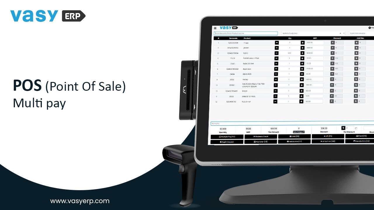 Multi Payment Mode: Guide - POS Software | VasyERP