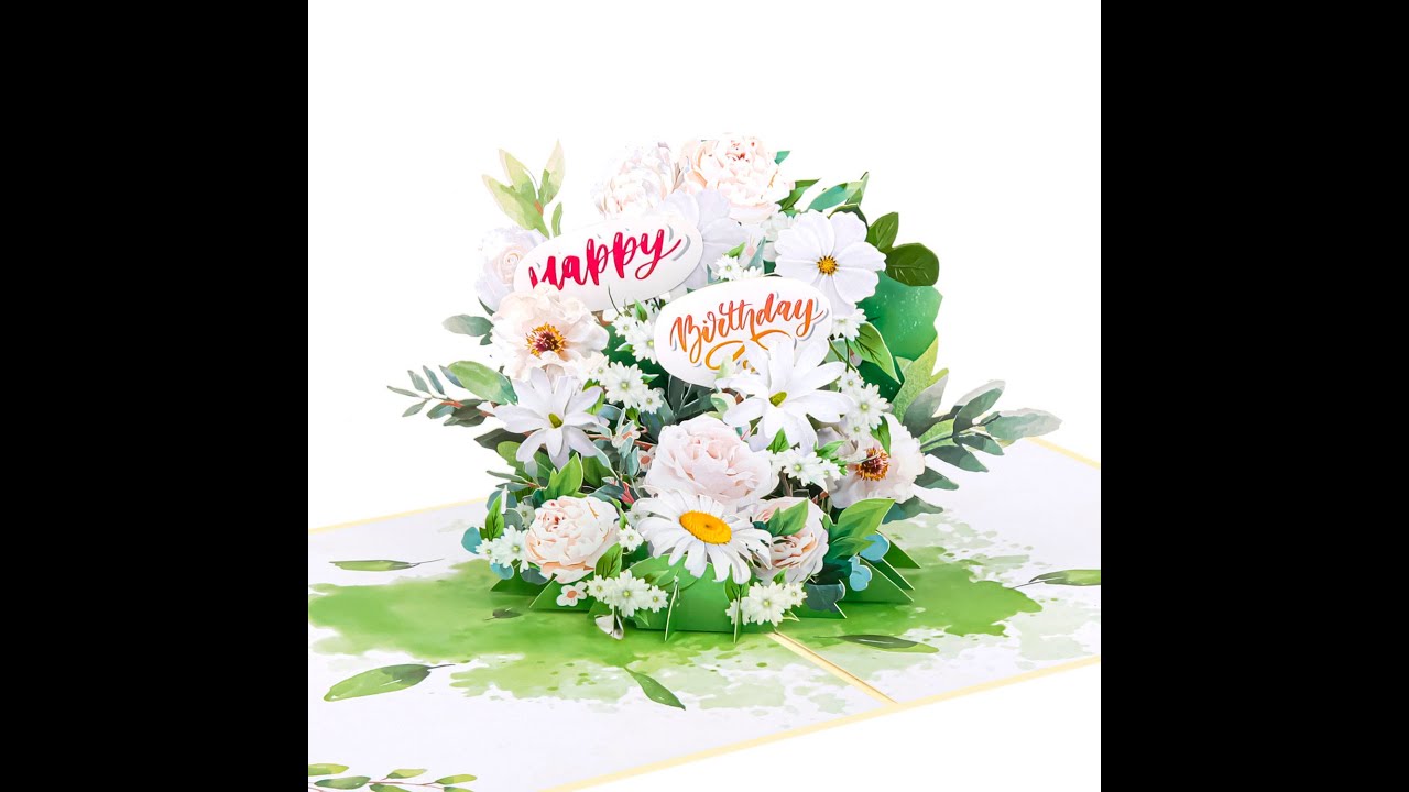 Anycasion Bunch of peony blossoms Pop Up Card