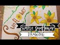 How to draw simple and fun sunflowers||Easy to do
