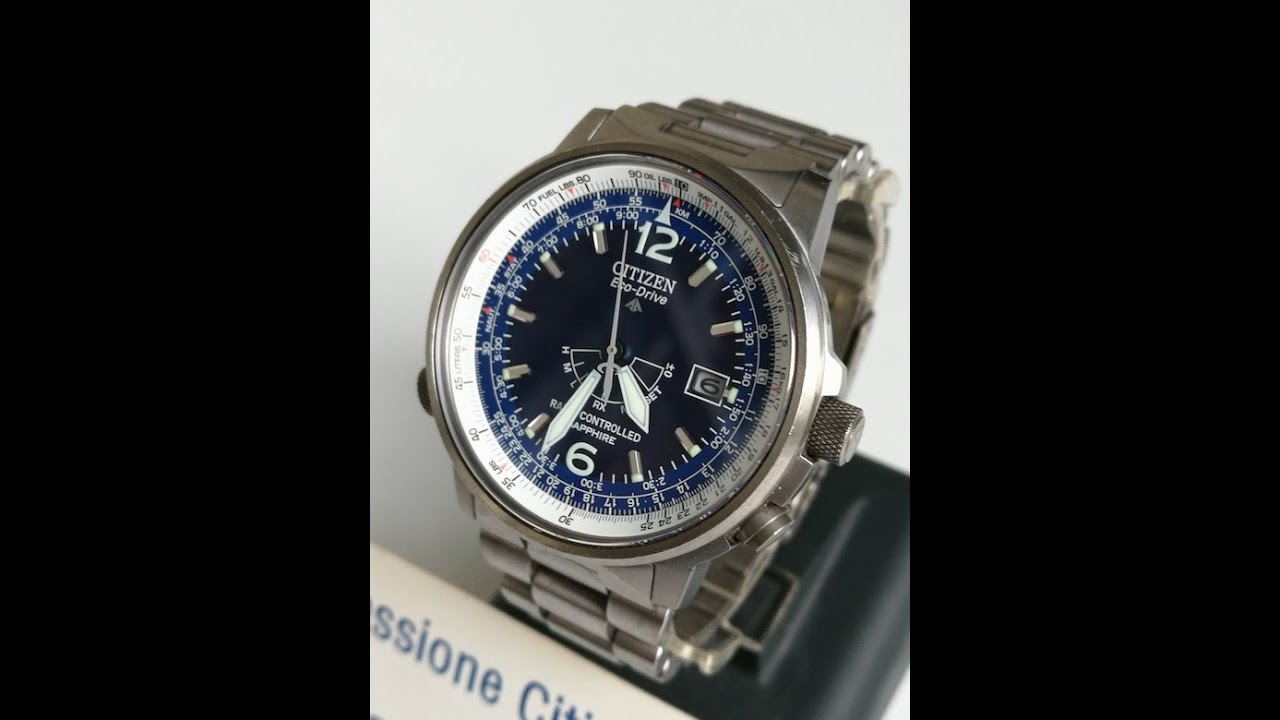 CITIZEN Pilot ref. AS2031-57L Titanio Eco-Drive - YouTube