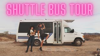 UNBELIEVABLE DIY Shuttle Bus Camper Conversion | BUS TOUR