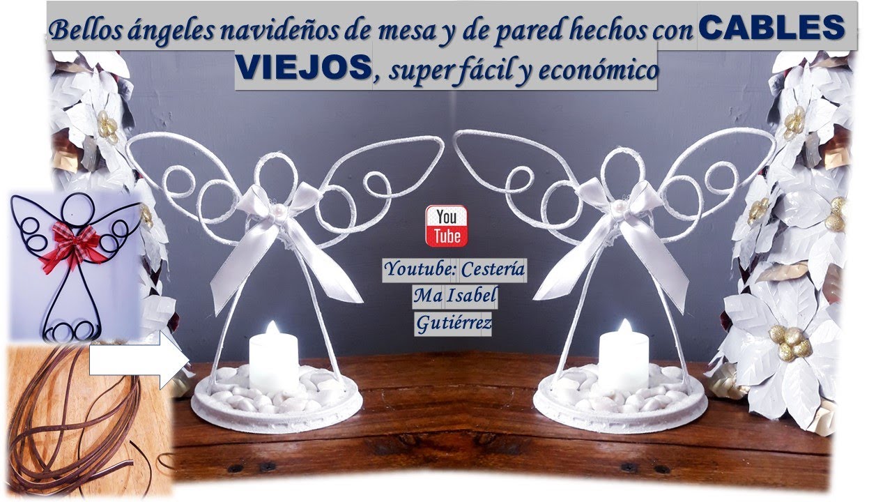 Mira como hago bellos ángeles con CABLES VIEJOS.  Angels made of wires