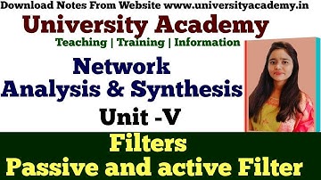 NAS47: Filters | Passive and active Filter | Types of Filters|  Low Pass,High Pass, Band Pass filter