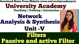 NAS47: Filters | Passive and active Filter | Types of Filters|  Low Pass,High Pass, Band Pass filter Analog Electronics Filter And It S Types